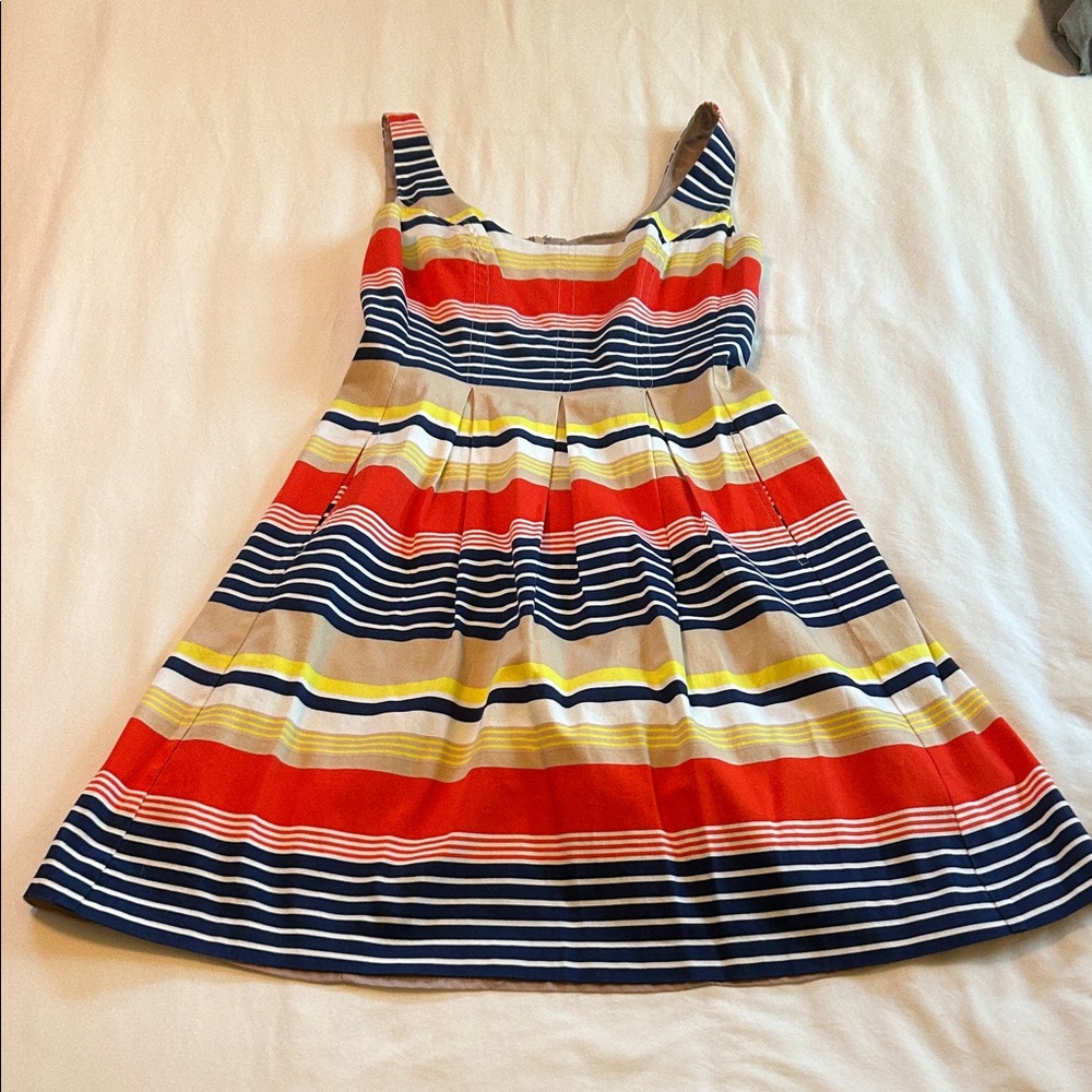 Nine West Dress with Red, Yellow, and Blue Stripes